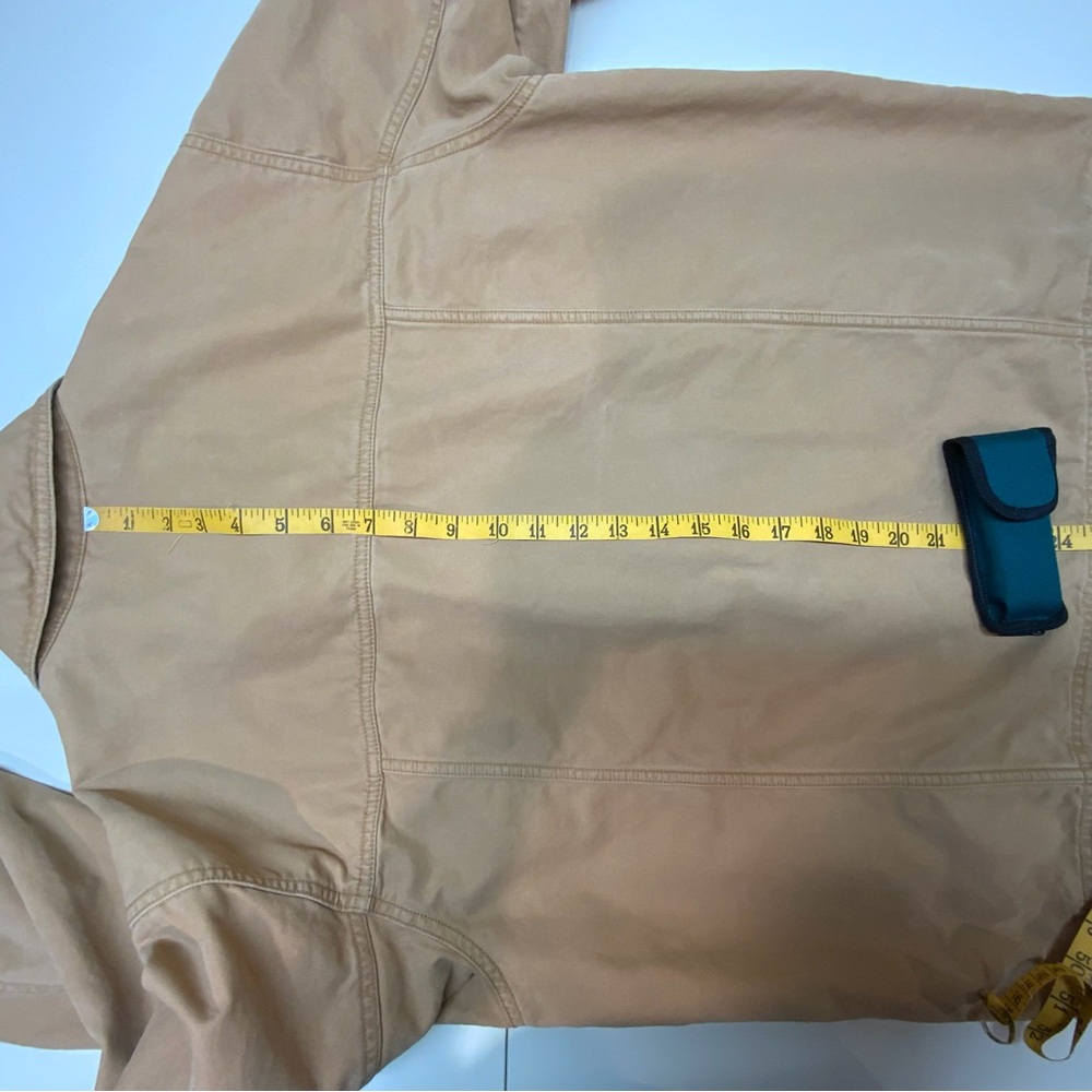 LL Bean Canvas Work Jacket Camel Men's Medium 100% Cotton O AKC2 Vtg Chore Coat - Picture 9 of 10